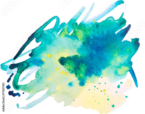 watercolor blot, background, isolated on white background