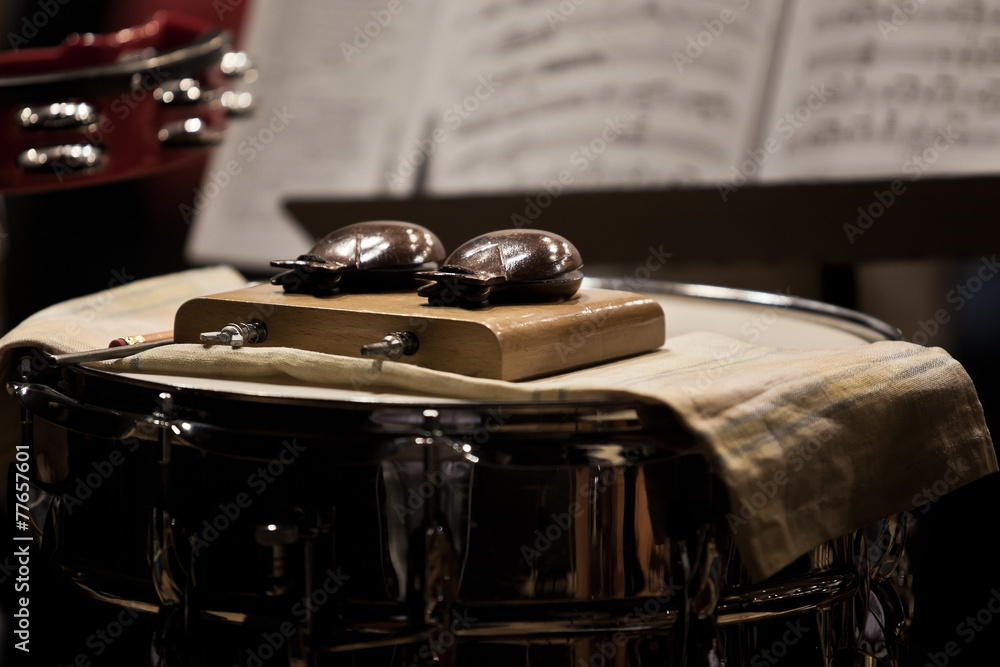 Obraz premium Orchestral castanets in a symphony orchestra