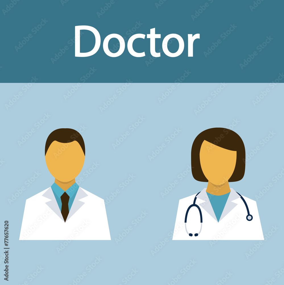 Doctor, medical staff, occupation, people, flat icon, vector Doctor, medical staff, occupation, people, flat icon, vector