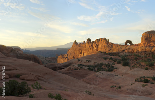 Sunrise Panorama of Delicate Arch, Arches National Park