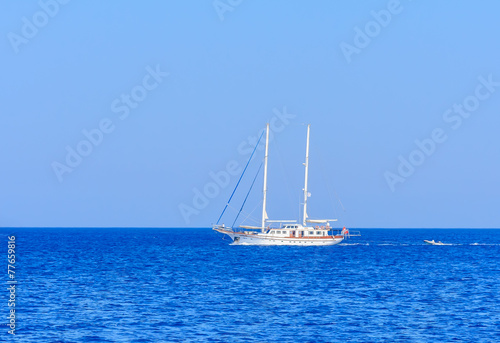 Yacht. Seascape. Greece