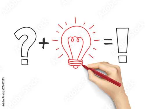 creative solution symbols drawn by hand