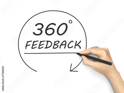 360 degrees feedback drawn by hand