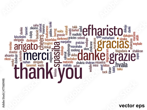 Conceptual thank you word cloud