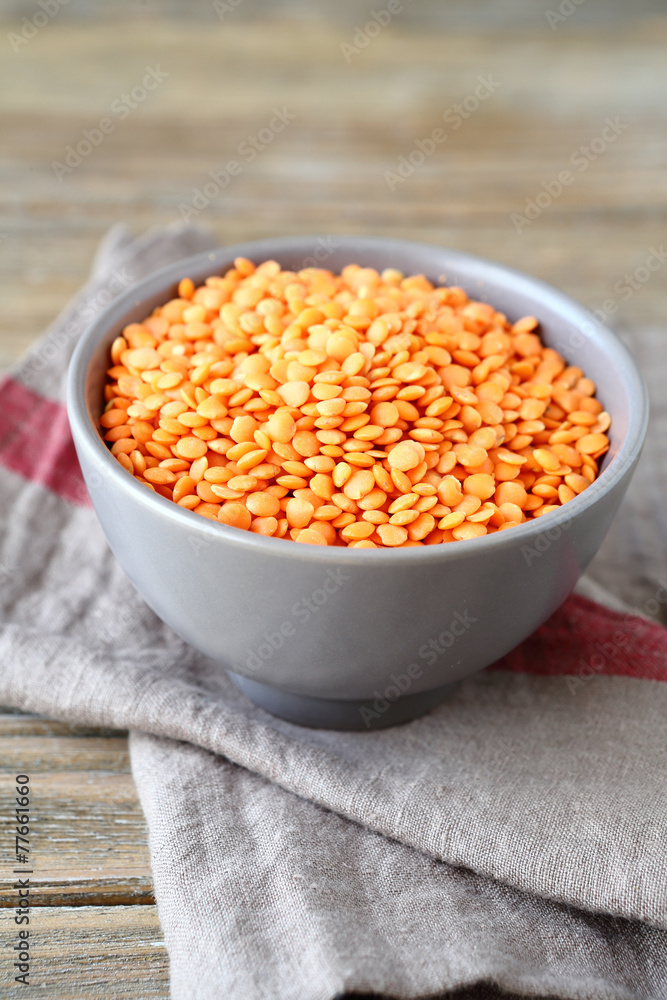 Raw pink lentils Raw pink lentils