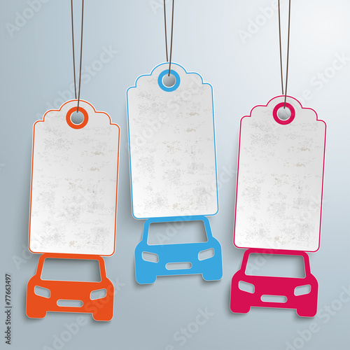 3 Cars Price Stickers