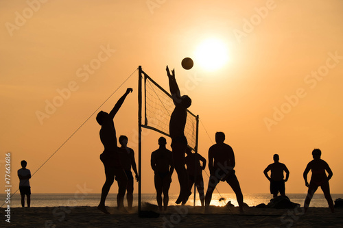 Canvas Print beach Volleyball
