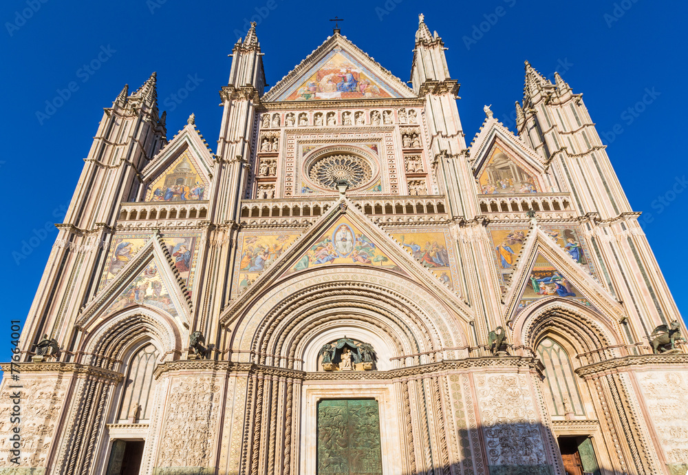 medieval cathedral in Orvieto, Umbria, Italy
