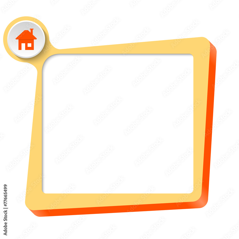 vector text box for any text and home icon vector text box for any text and home icon
