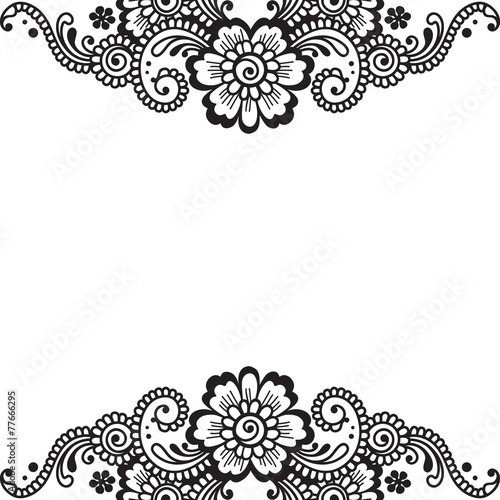 Flower vector ornament corner
