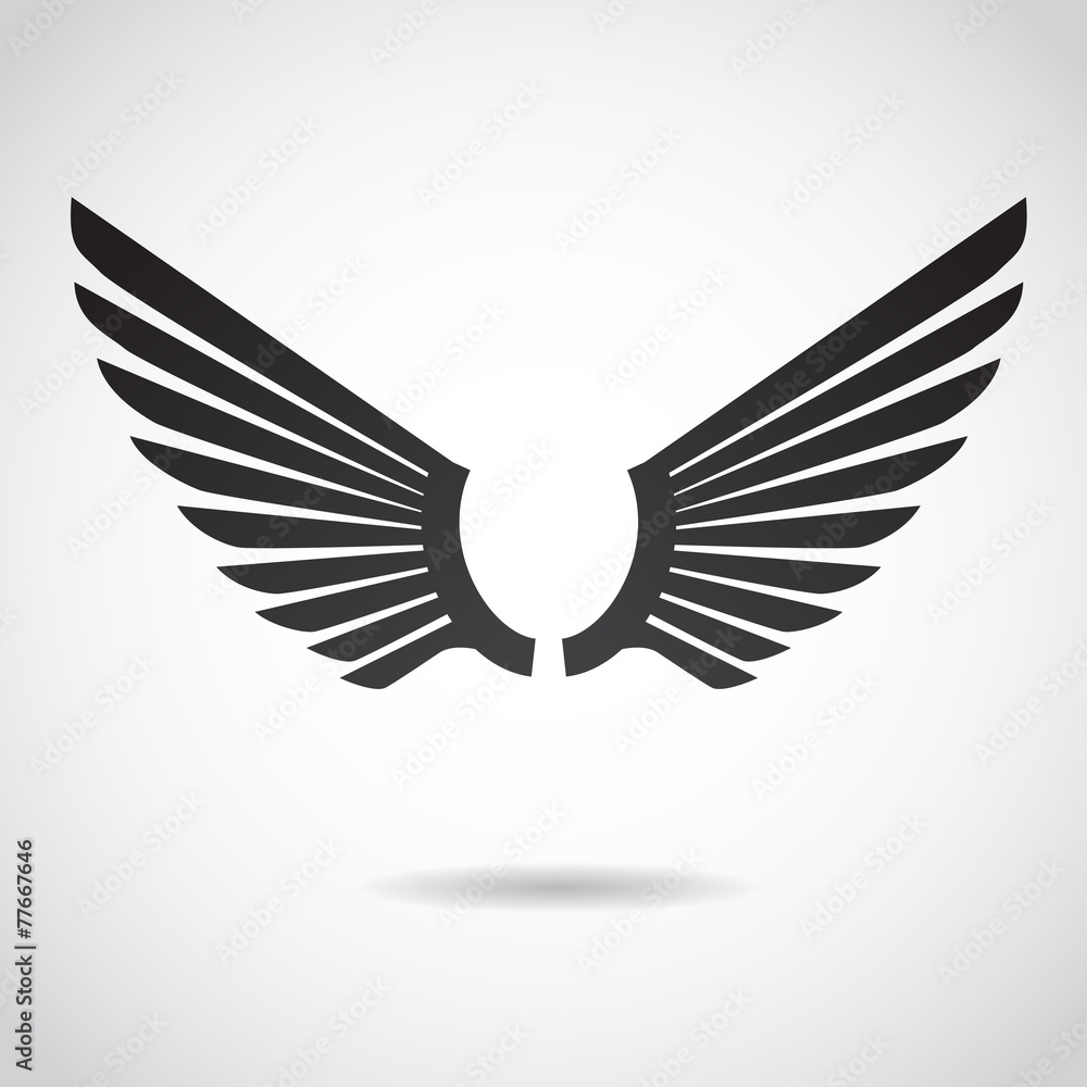 Obraz premium Wing vector icon.