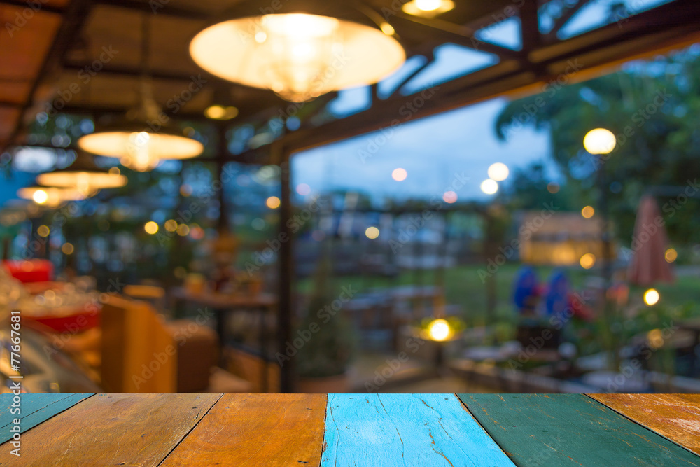 Coffee shop blur background with bokeh Coffee shop blur background with bokeh