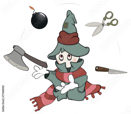 Ghost the juggler cartoon