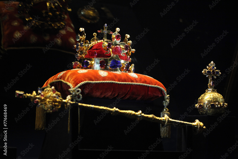 Naklejka premium Bohemian Crown Jewels in Prague, Czech Republic