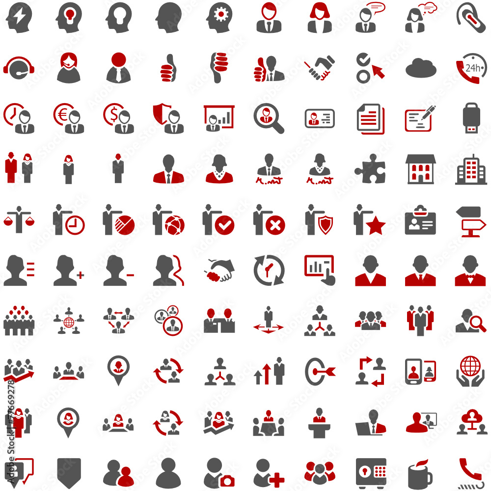 People Work Business Icons People Work Business Icons