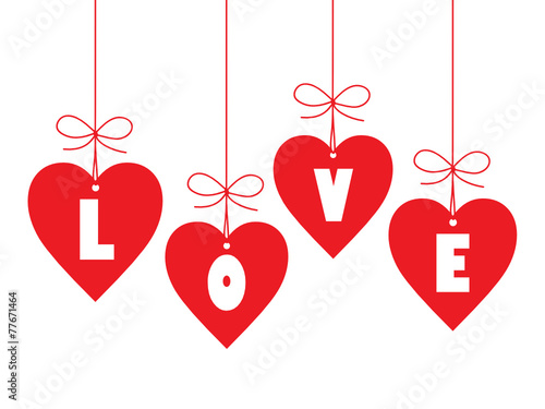 "LOVE" (day valentine romance decorations hearts I love you)