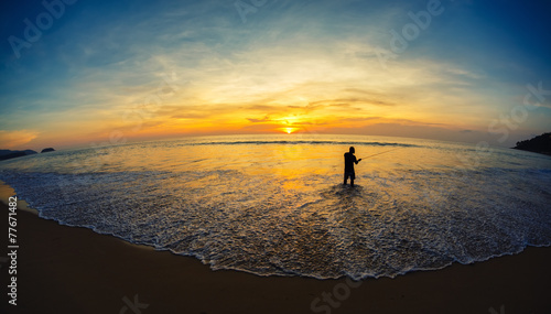 the fisherman on the seashore