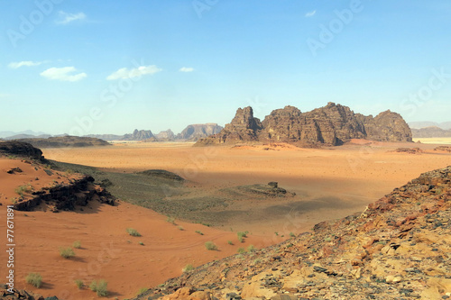 Mountains in the desert in Jordan