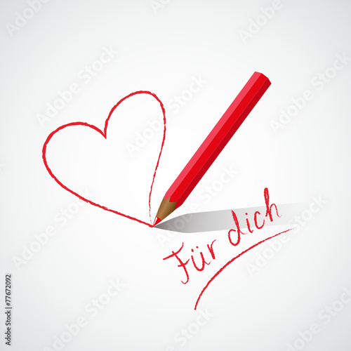 buntstift herz für dich
