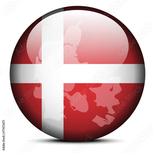 Map on flag button of Kingdom of Denmark