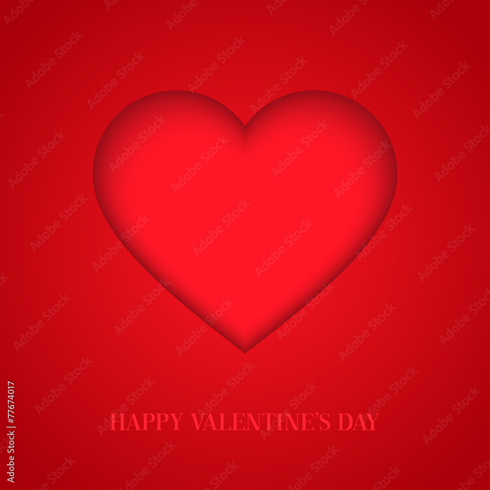 Valentines day card with heart. Valentines day card with heart.