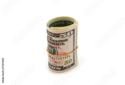 50 Dollar gerollt