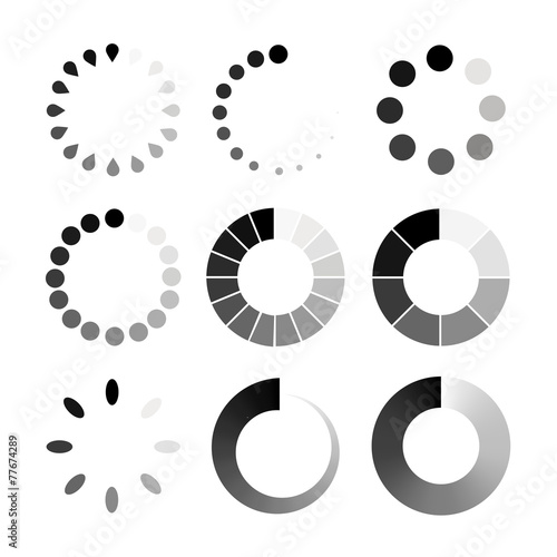 Loading, buffering icon set vectro