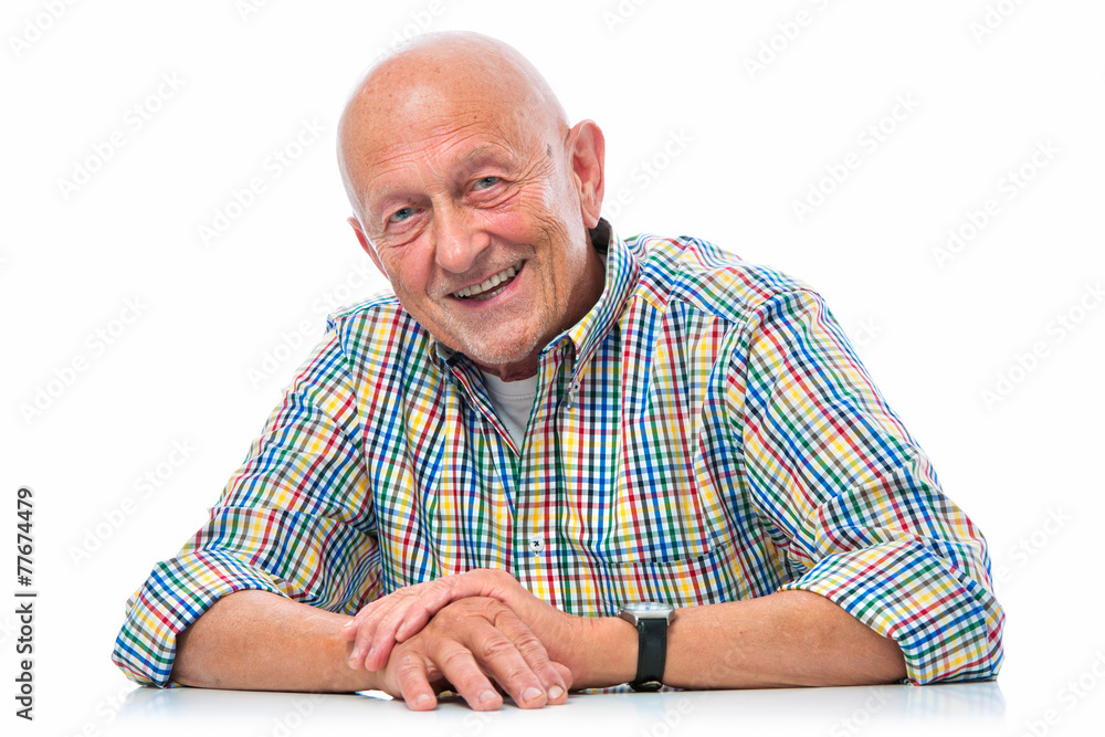 Portrait of a happy senior man smiling Portrait of a happy senior man smiling