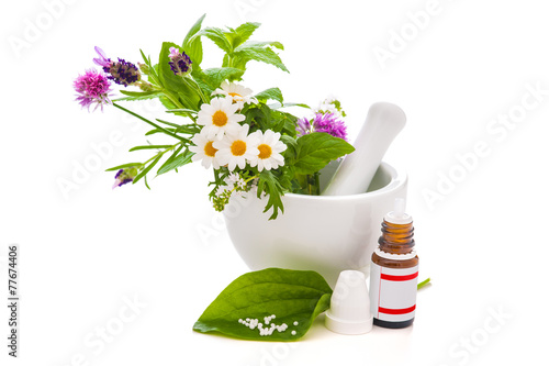 Healing herbs and amortar.