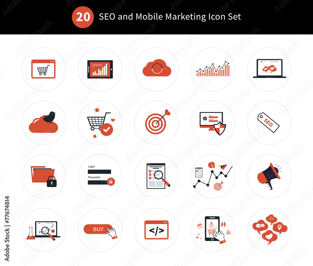 Marketing icon set Marketing icon set