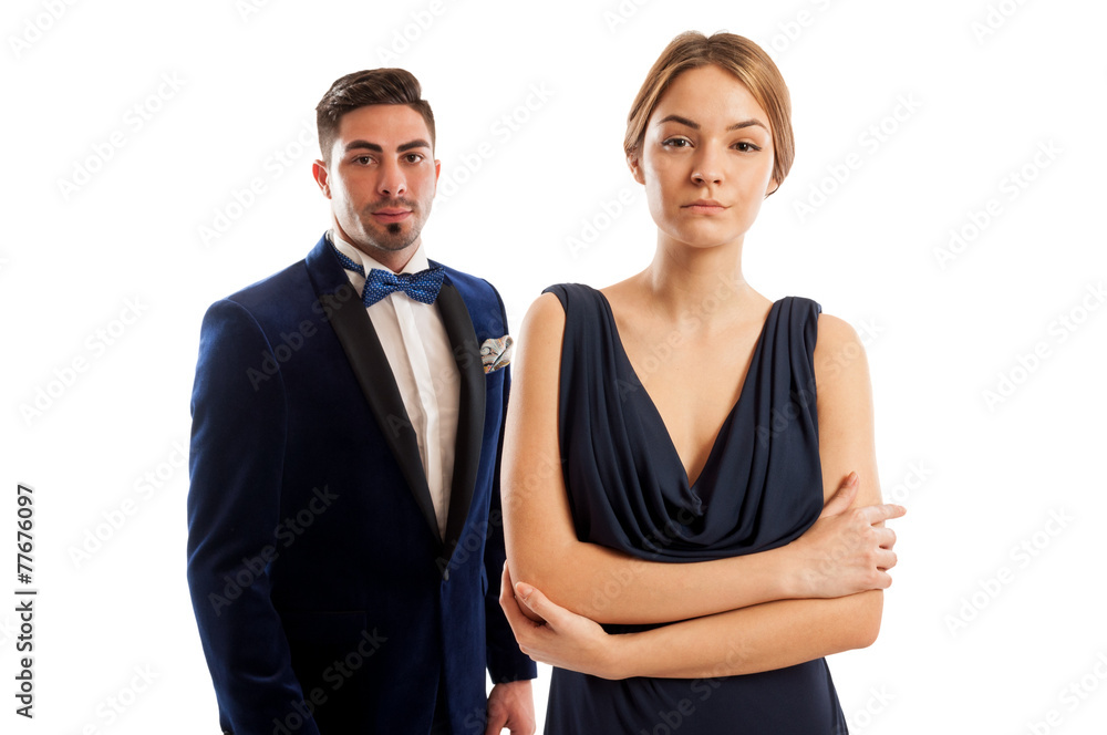 Beautiful couple ready to go on an evening date