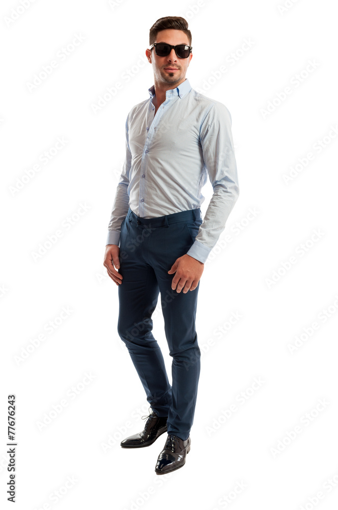Male model wearing casual business clothes Male model wearing casual business clothes
