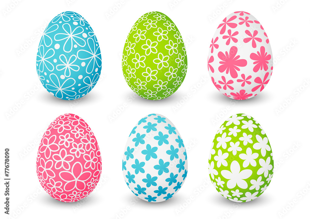 Set of color Easter eggs Set of color Easter eggs
