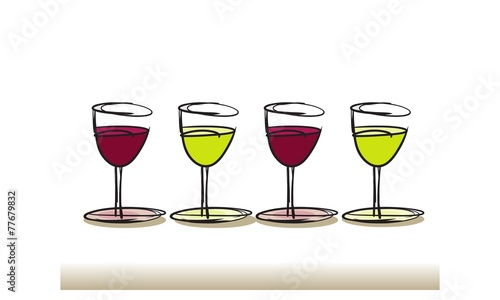 4 glasses of wine - passover