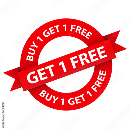 “BUY 1 GET 1 FREE” stamp (special offer online)