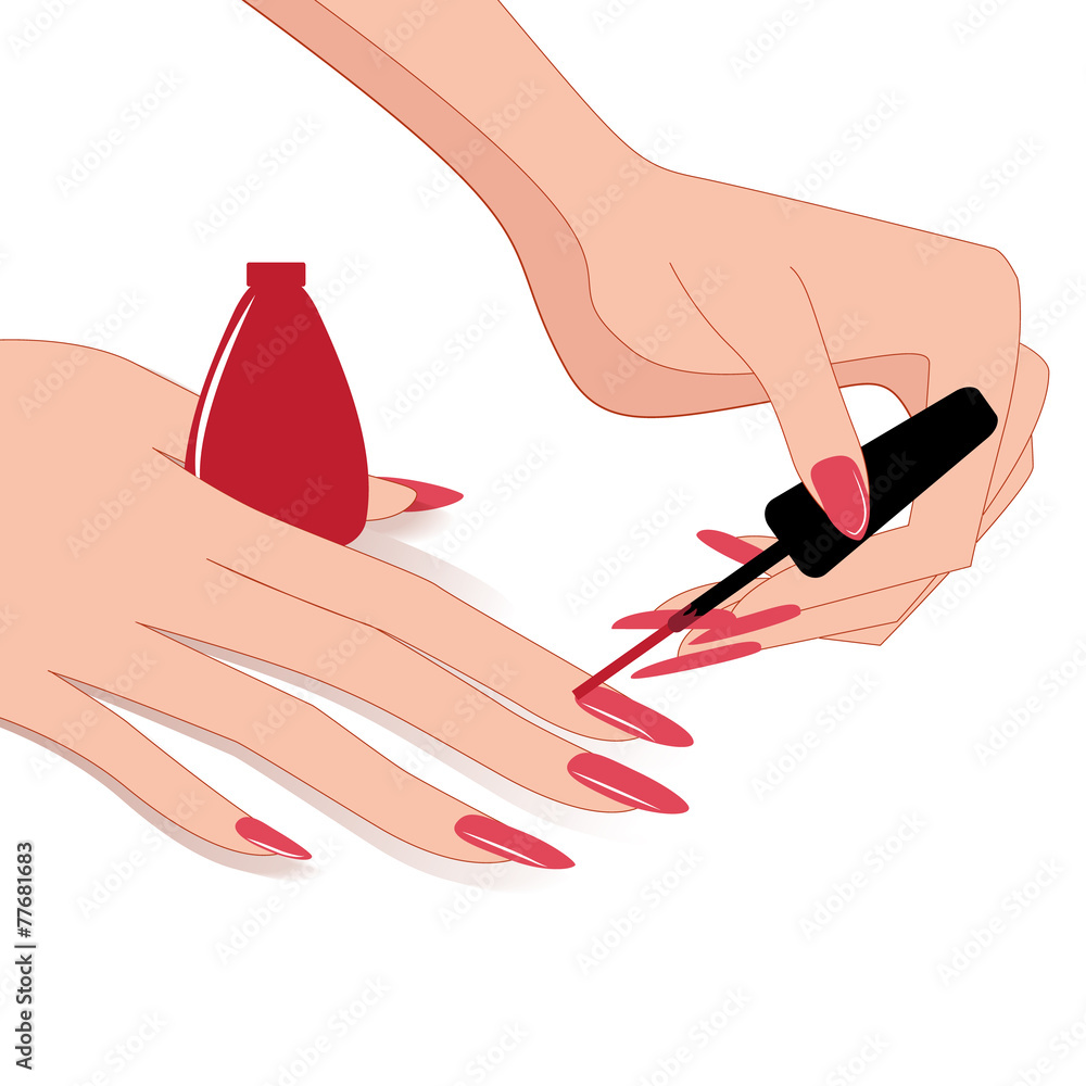 Applying nail polish to clients hand - Free Stock Video