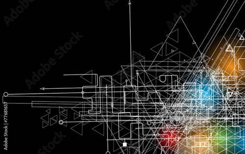 abstract technology background Business & development direction
