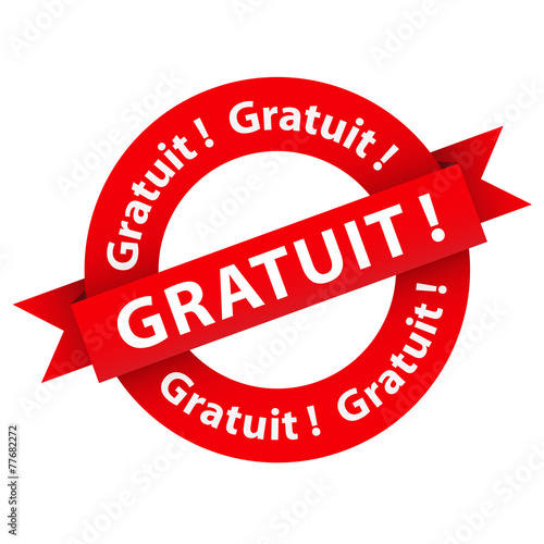 Tampon Publicitaire "GRATUIT!" (marketing publicité soldes prix)