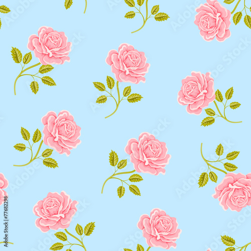 Seamless wallpaper pattern with roses
