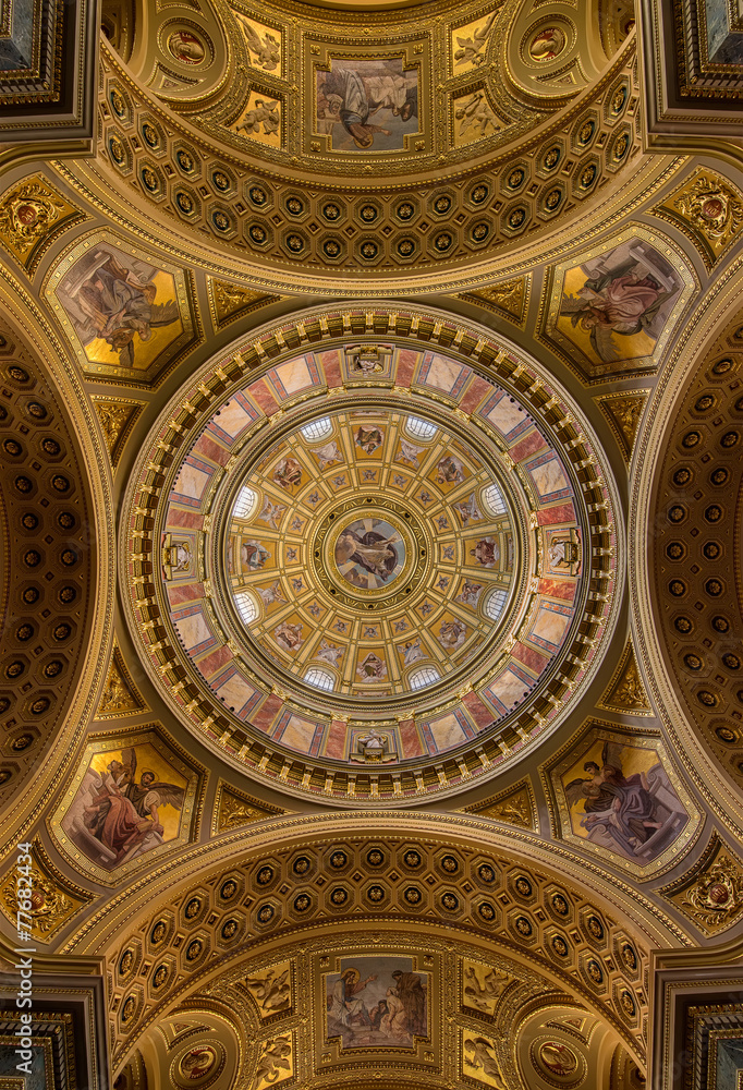 Dome of Saint Stephen's Basilica Budapest, Hungary