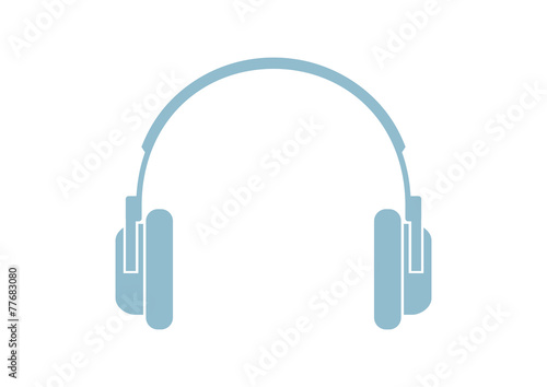 Headphones icon on white background