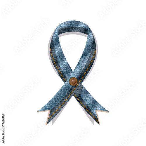 Blue jeans denim awareness ribbon, rare disease