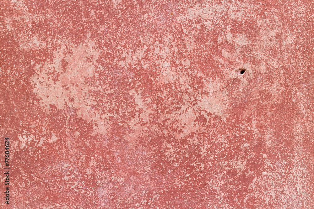 Fototapeta premium Crack red painted wall texture background.