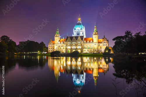 Obraz na płótnie New Town Hall in Hanover w salonie