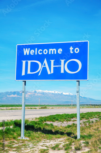 Obraz na płótnie Welcome to Idaho sign w salonie