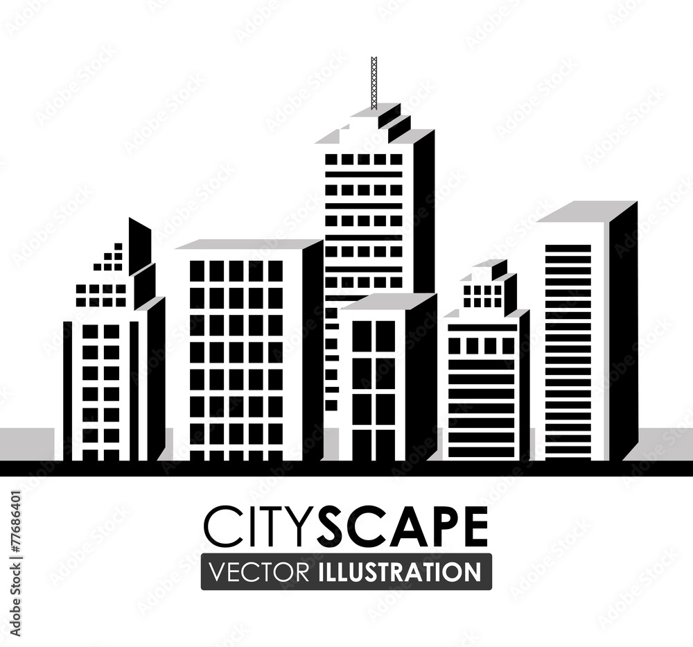 Urban design, vector illustration.