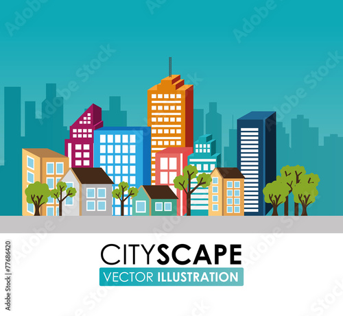 Urban design, vector illustration.