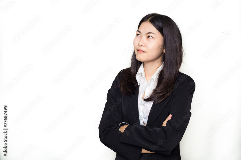 Portrait of beautiful young asian woman thinking. Portrait of beautiful young asian woman thinking.