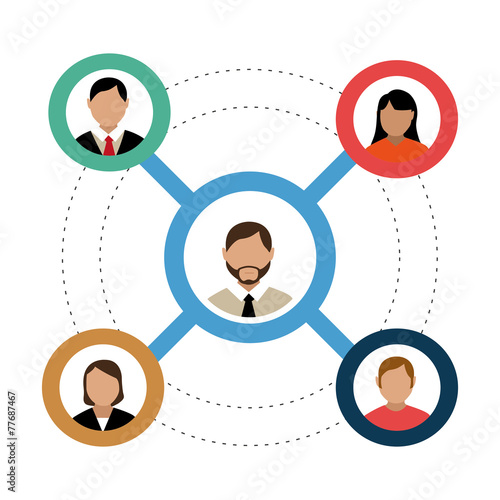 Social network design, vector illustration.