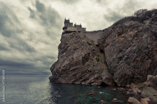 Swallow's Nest castle on the rock over the sea, Crimea, Ukraine